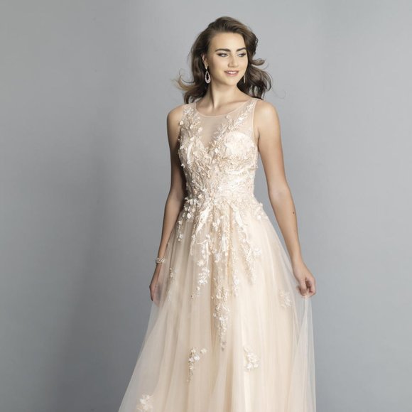 white christmas dresses Dave & Johnny Prom Dress 12017 main image 1